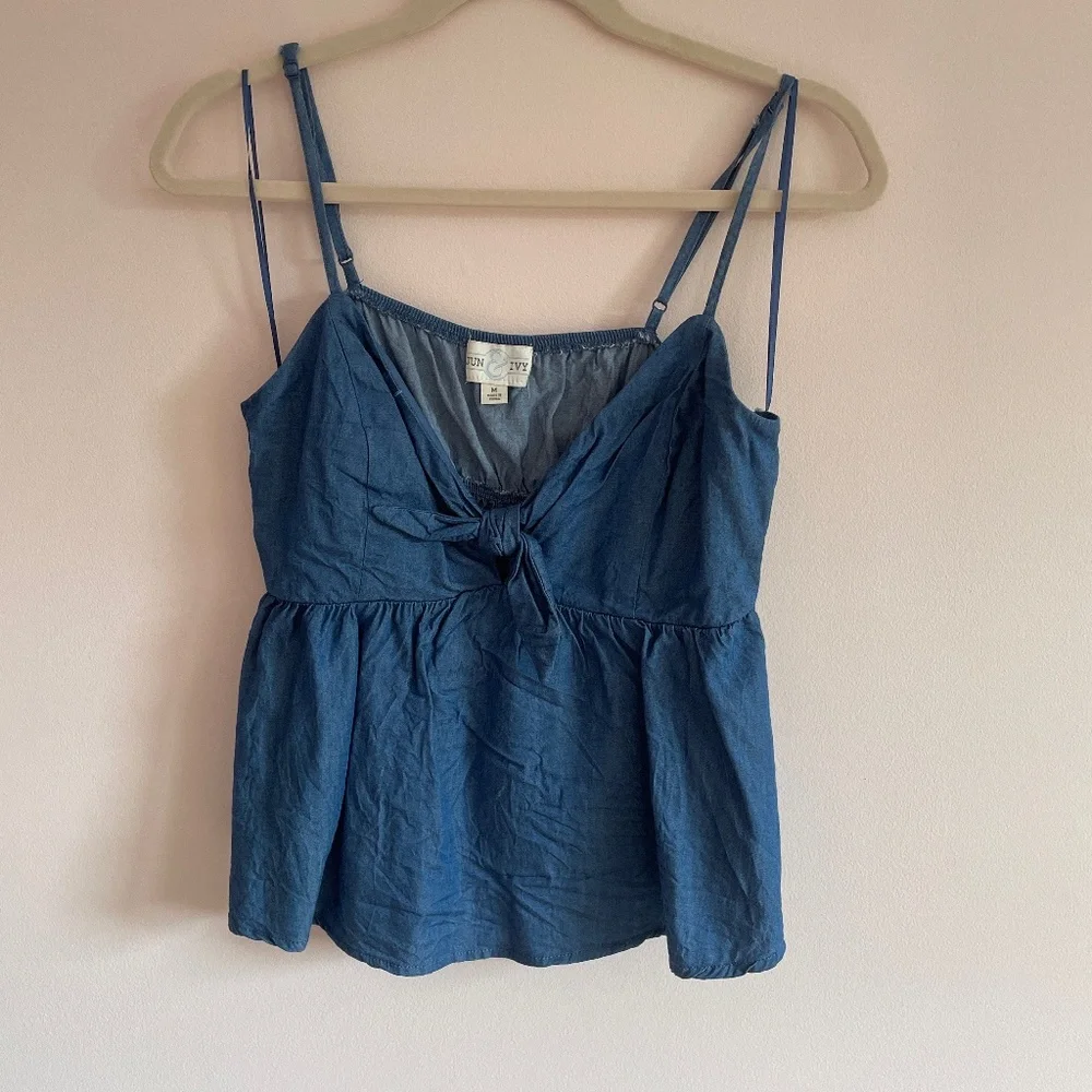 Demin babydoll top - Picture 1 of 2